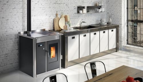 image Cuisinière à bois Smart 80 Inox de Klover