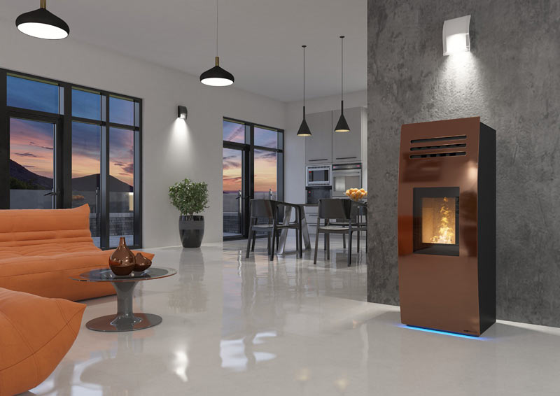 Poêle à granulés Dream de MorettiDesign - Des appareils désign haut de gamme -
