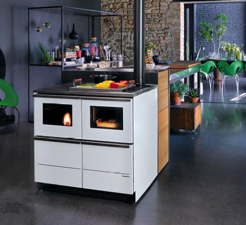 image Cuisinière à bois Bella idro 15 kw de Palazzetti