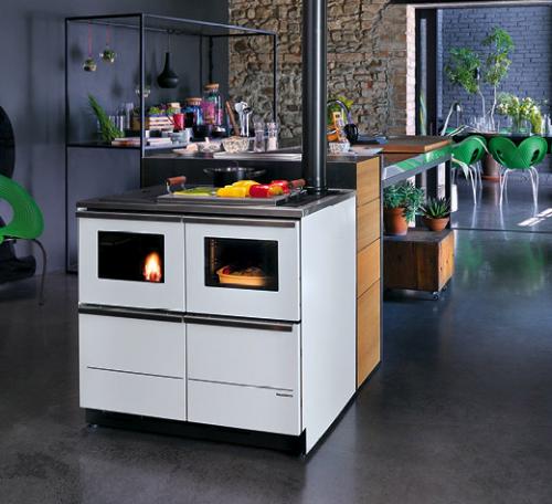 image Cuisinière à bois Bella idro 20 kw de Palazzetti