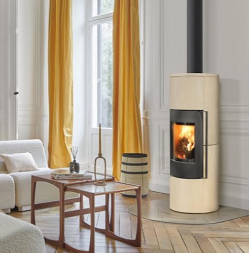image Poêle à bois Lythos Moka de Turbo Fonte