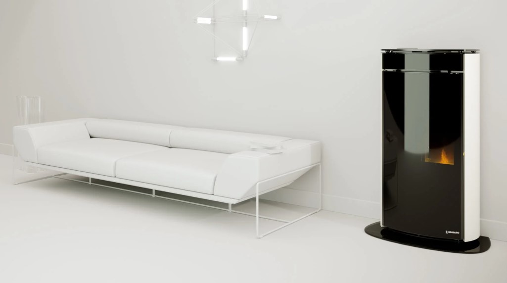 Poêle à granulés Fagiolo plus style de Ungaro - POssibilité de le calibrer sur 6, 8 ou 10 KW