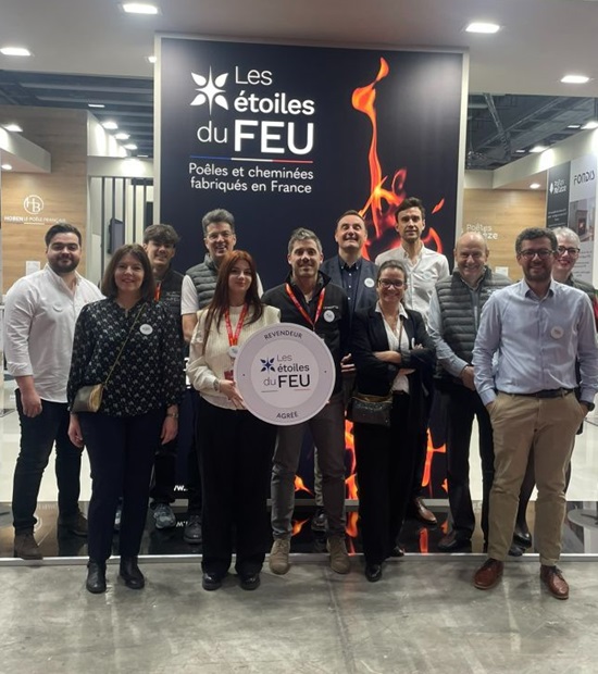 Les équipes sur le stand du salon de Vérone